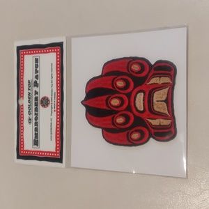 3" Embroidered Patch 'Bear Paw' Indigenous Design by Francis Horne Sr